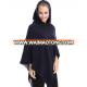 Wholesale women's hollow out hooded blouse batwing sleeve pullover Knitted cloak