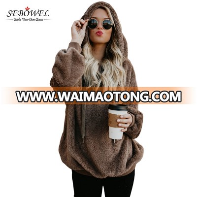 Fast Shipping Factory Wholesale Brown Pullover Plain Hoodies