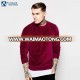 Long sleeve no hood mens velour crewneck sweatshirt