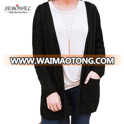 Hot Selling Winter  Hollow Out Open Cardigan